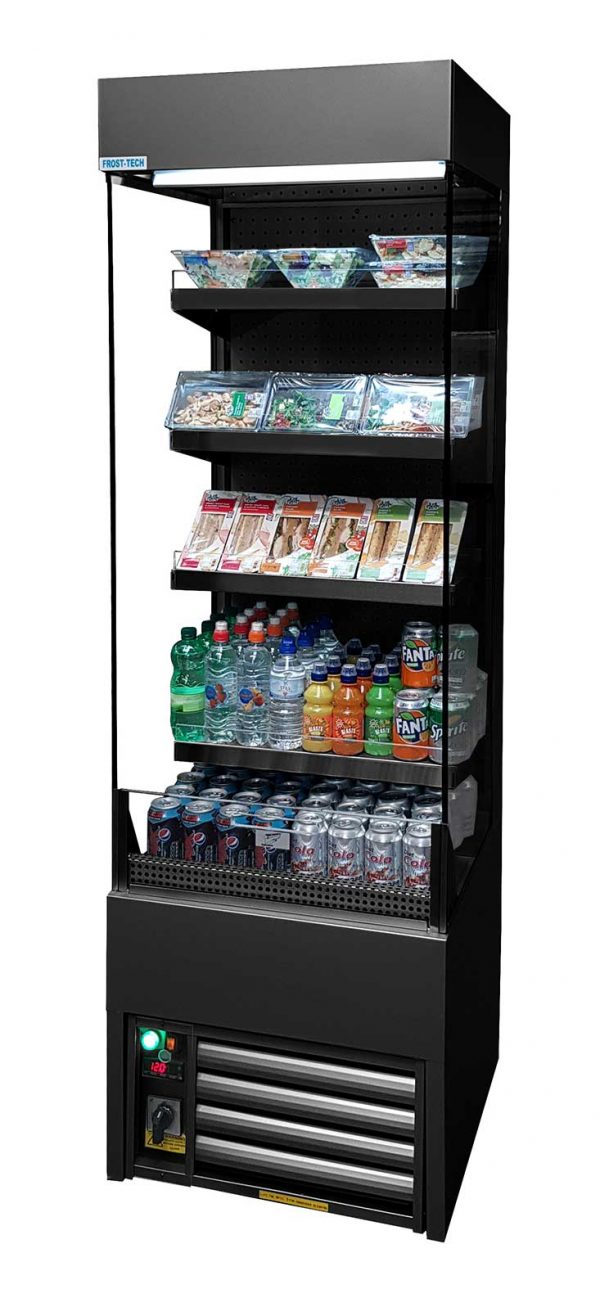 Multideck Fridge Black Slimline (600MM) ECOFridge Ltd UK