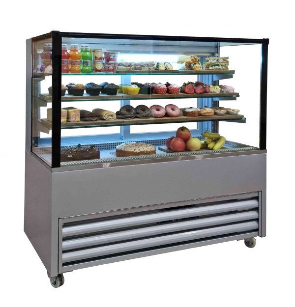 glass front fridge